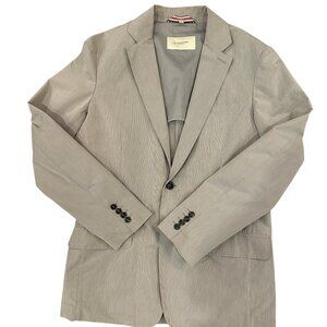 Burberry Men's Light Blue barely there Pinstripe Blazer Size Large